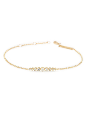 14k Graduated Bezel Bracelet