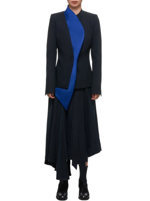 Asymmetrical Blazer (j7-black-w-blue)