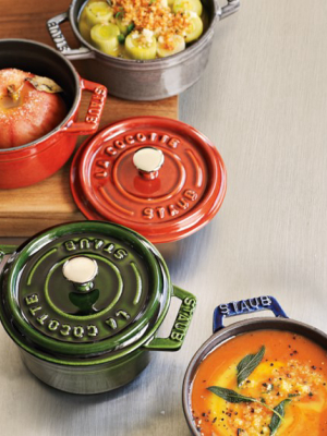 Staub Cast-iron Mini Round Cocotte Set, 1/4-qt.