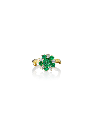 Wonderland Ballerina Emerald & Diamond Ring