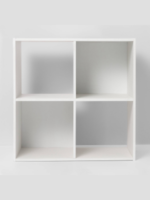 4 Cube Decorative Bookshelf White - Room Essentials™