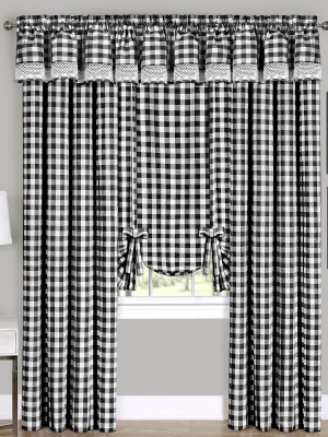 Goodgram Complete 6 Pc. Country Chic Plaid Window Curtain Treatment Set