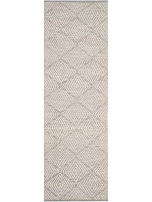 Montauk Lattice Gray Runner Rug