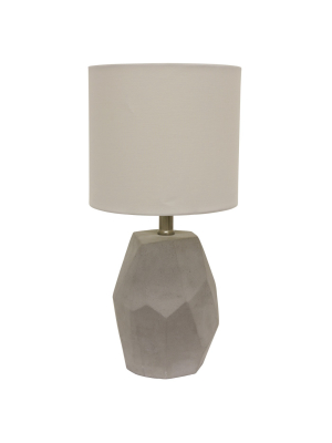 17" Jamison Cement Geo Table Lamp Gray - Decor Therapy