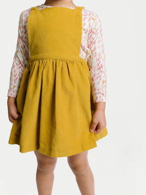 Pinafore Dress In Cider Corduroy