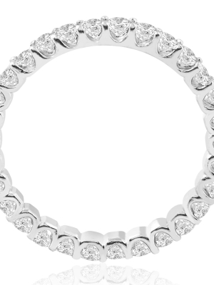 Pompeii3 3/4ct Diamond Eternity Ring 14k White Gold U Prong