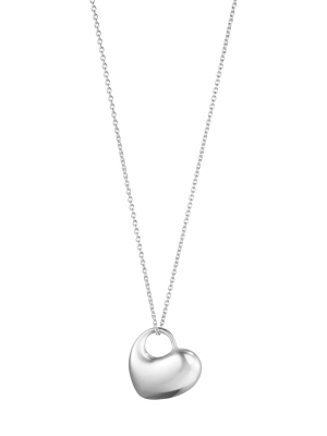 Hearts Of Georg Jensen Silver Pendant Necklace