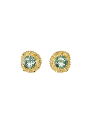 Enlightened Studs - Aqua Tourmaline