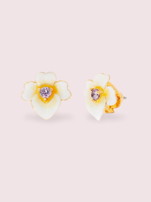 Precious Pansy Studs