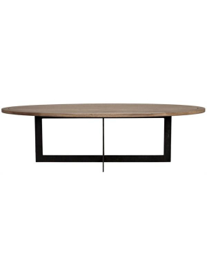 Gauge Coffee Table In Metal & Washed Walnut