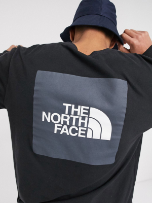 The North Face Red Box Long Sleeve T-shirt In Black