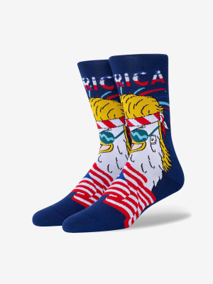 The Mascot | Eagle Printed American Flag Socks