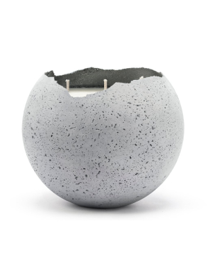 Konzuk - Orbis Concrete Candle 3 Wick - Natural