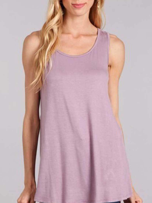 Chris And Carol Plain Tank Top In Mauve 1214075t