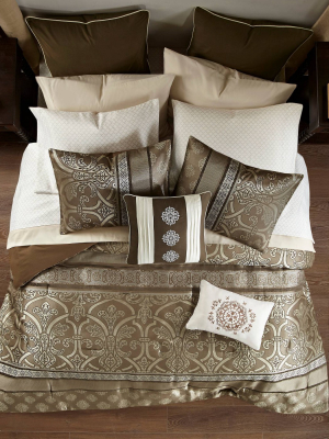 Dennie 16pc Jacquard Bedding Set