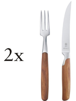 Steak Knife And Fork Set - 4pc