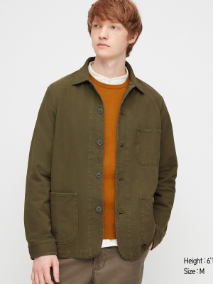 Men Washed Jersey Work Jacket