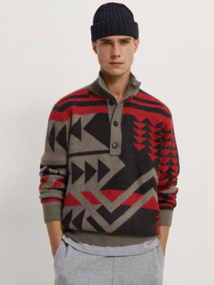 Geometric Jacquard Sweater