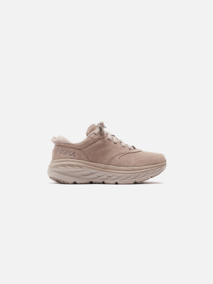 Hoka Bondi L Suede - Simply Taupe / Pumice Stone