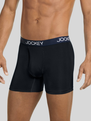 Jockey Generation™ Men's Micro Mesh Boxer Briefs - Black