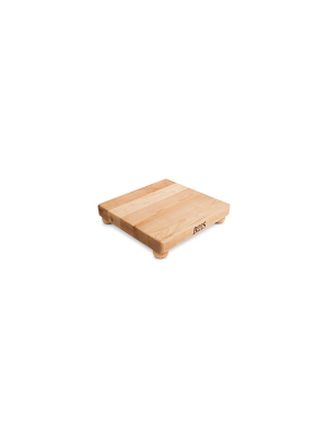 John Boos 12 Inch Wide 1.5 Inch Thick Flat Carving Cutting Board With Bottom Feet, 12 X 12 X 1.5 Inches, Maple Wood