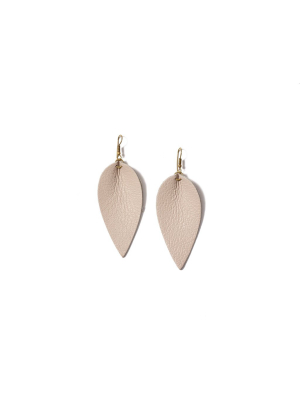 Zia Leather Leaf Earrings