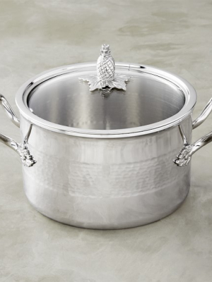 Ruffoni Omegna Hammered Stainless-steel Soup Pot, 4-qt.