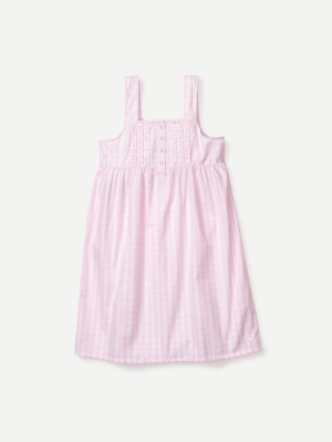 Petite Plume™ Women's Charlotte Nightgown In Pink Gingham