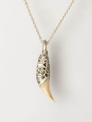 Bear Tooth Necklace Ghost Hybrid (small, Mega Pavé, Ma+b+dia)