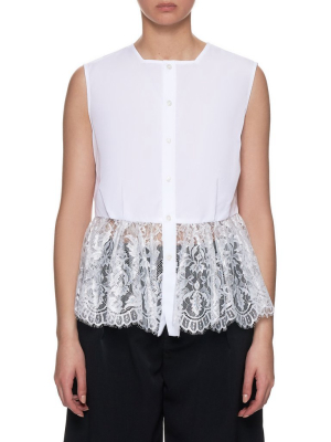 Sleeveless Lace Shirt (3c-b012-051-white)