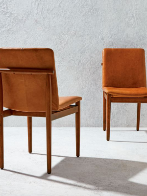Framework Leather Dining Chair - Saddle