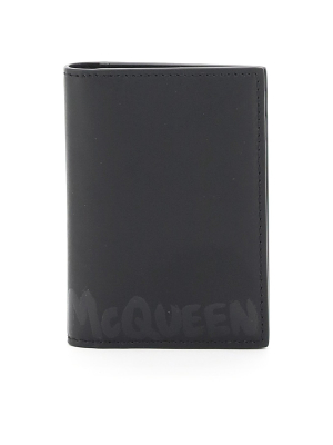 Alexander Mcqueen Graffiti Logo Bifold Cardholder