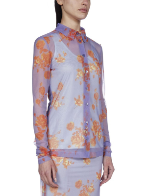 Sportmax Mogador Floral Sheer Shirt