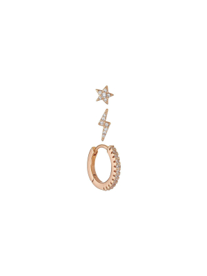 Aubrey Rose Gold Earring Set