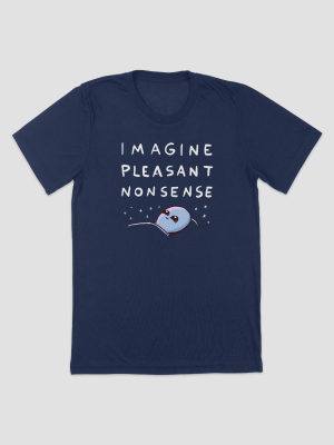 Men's Strange Planet Imagine Pleasant Nonsense Short Sleeve T-shirt - Navy