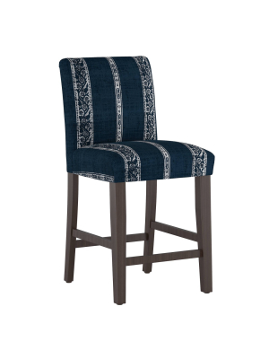 Counter Height Barstool Block Striped Navy - Threshold™