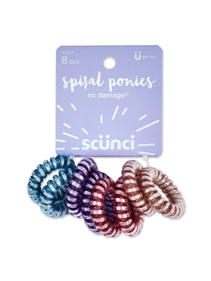 Scunci Glitter Spiral Ponies - 8pk