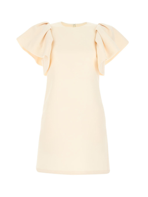 Valentino Ruffled Sleeves Mini Dress