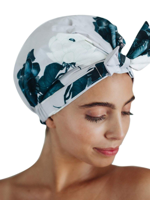 Recycled Polyester Luxe Shower Cap - Floral
