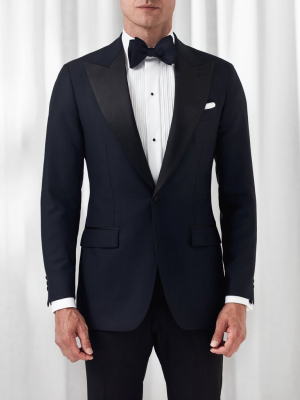 Slim Fit Plissé Black Tie Shirt