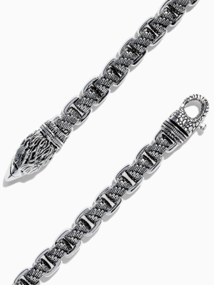 Effy Men's Sterling Silver Box Link Eagle Bracelet