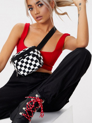 Monochrome Checkerboard Fanny Pack