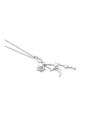 Sun Moon And Stars Charm Necklace