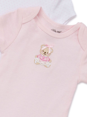 Pink Bear 3-pack Bodysuits