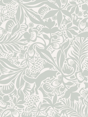 Lummig Mint Fox Wallpaper From The Wonderland Collection By Brewster Home Fashions