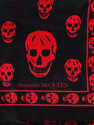 Alexander Mcqueen All-over Skull Logo Scarf