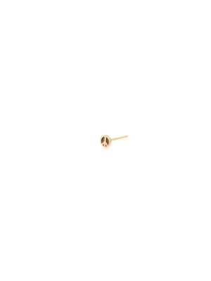 14k Itty Bitty Peace Sign Stud