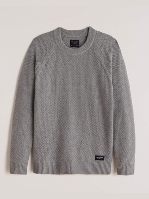 Wool-blend Stitch Crew Sweater