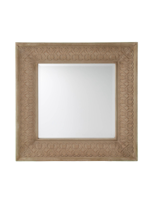 31.5" X 31.5" Weype Decorative Wall Mirror Gray - Southern Enterprises