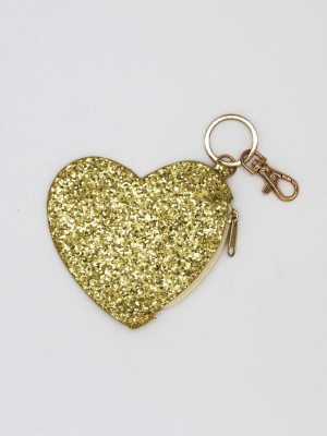 Milk & Soda Glitter Heart Coin Purse